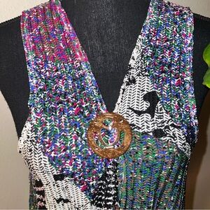 Paradise USA Abstract Tunic Beach Coverup with Pockets NEW WITH TAGS XL